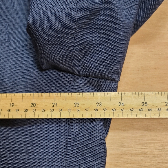 Stafford Sports Coat Mens 46L Jacket Blue Gold Buttons - Picture 6 of 15